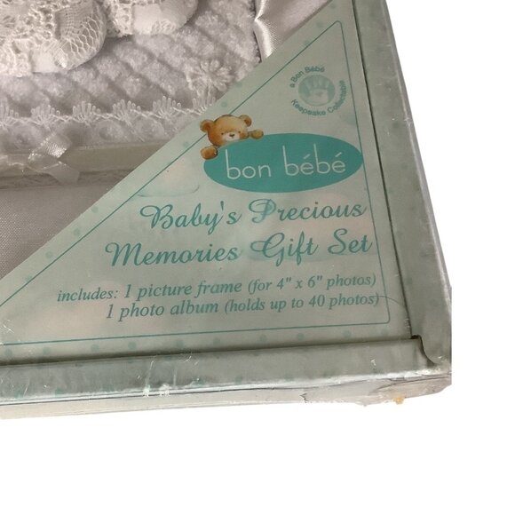 Bon Bebe Baby’s Precious Memories Keepsake Gift Set With Photo Frame & Album - Picture 3 of 13